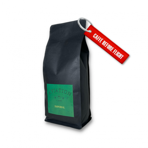 Packung Kaffeebohnen Espresso für Reisende mit Schlüsselanhänger